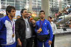 بازگشت تیم ملی کشتی فرنگي‌ به كشور